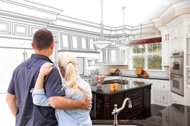 Custom kitchen cabinets installed in a Warsaw home